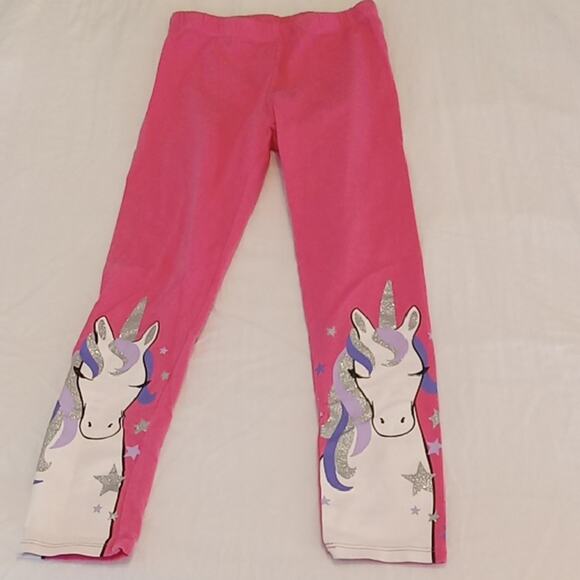Fab Kids Girl's Size Small Pink Unicorn Kids Leggings. Activewear, Athleisure. - Picture 1 of 7
